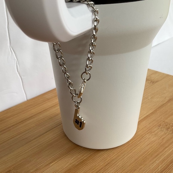 Hand Crafted Stanley Cup Charm Cup Handle Charm Silver #1 Pendantt - Picture 8 of 8